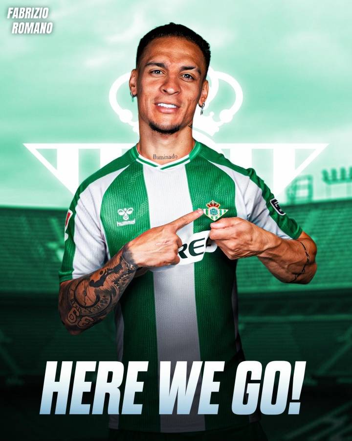 曼联安东尼将加盟贝蒂斯 转会费2500万欧+二转分成50%